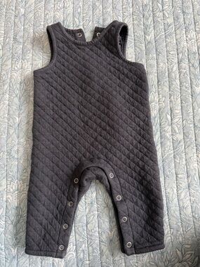 Pehr Quilted Baby Romper - Charcoal